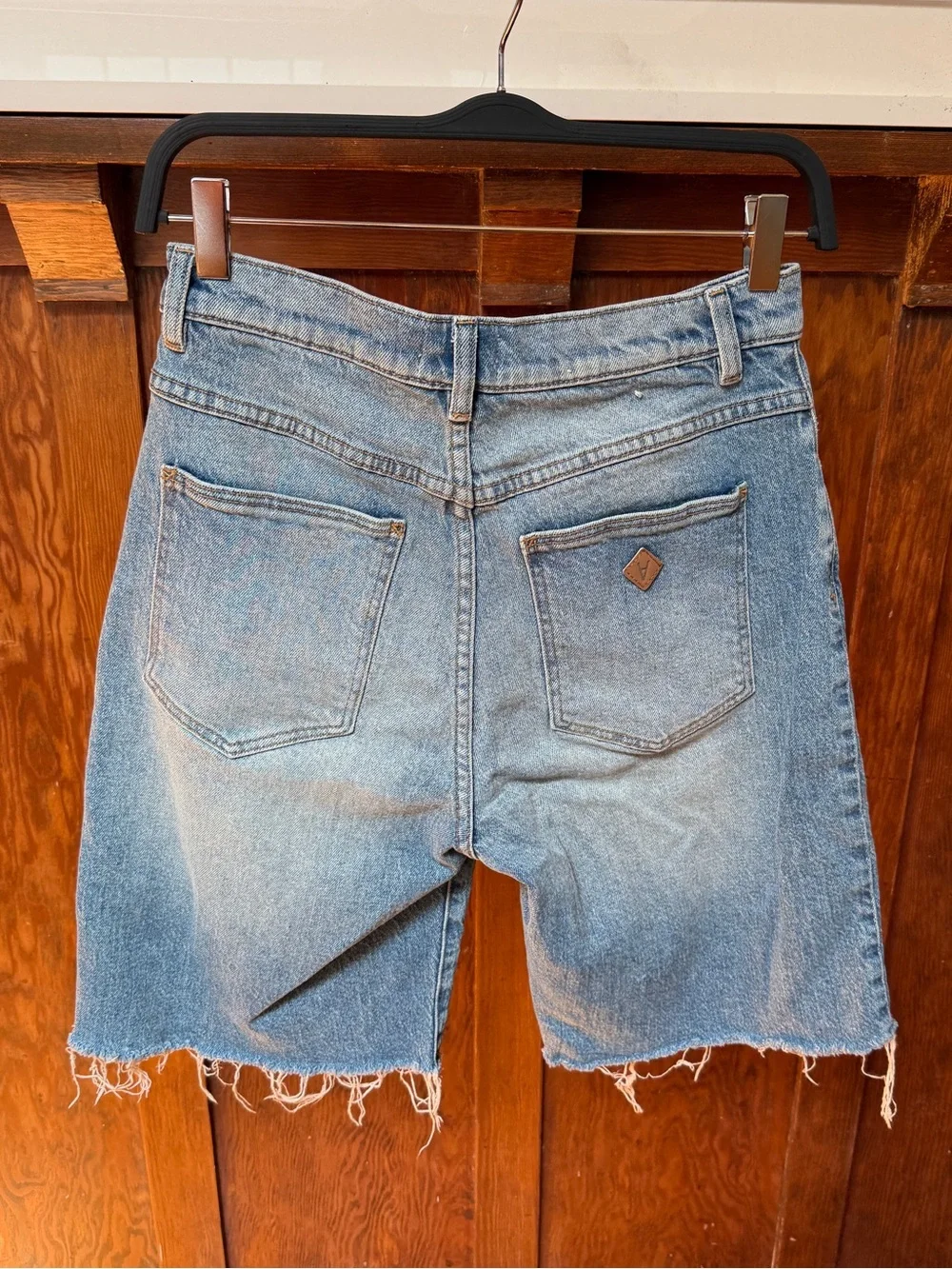 Abrand Light Blue High-Rise Denim Cutoff Shorts